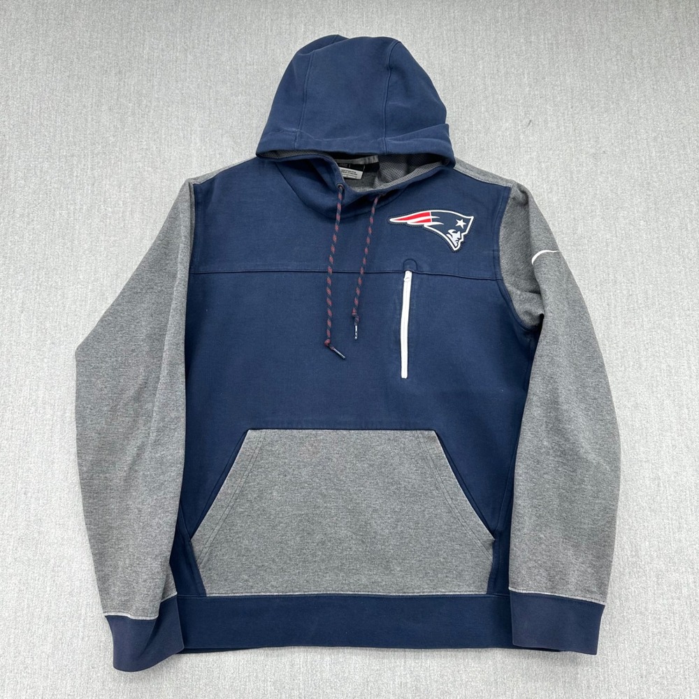 New England Patriots Nike Hoodie Women's Large Navy NFL Team Apparel Pullover